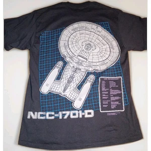 Size L - Vintage 1993 Star Trek Single Stitch The Next Generation T-Shirt Black - Picture 1 of 12