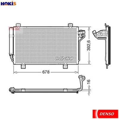 CONDENSER AIR CONDITIONING DCN44015 FOR MAZDA P5Z3/P5Y4/P5Y5/P5Y1 1.5L 4cyl - Image 1 of 4