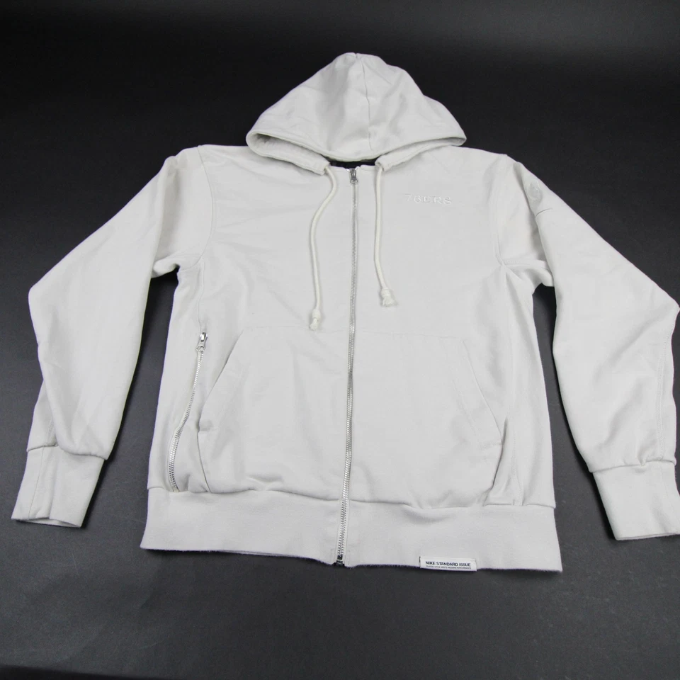 Chaqueta Philadelphia 76ers Nike NBA Authentics para hombre beige usada Foto 1 de 1