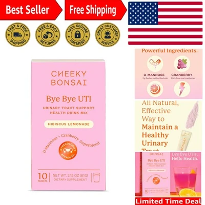 Solución de hidratación diaria: mezcla de bebidas D-manosa para la salud del tracto urinario, paquete de 10 Foto 1 de 4