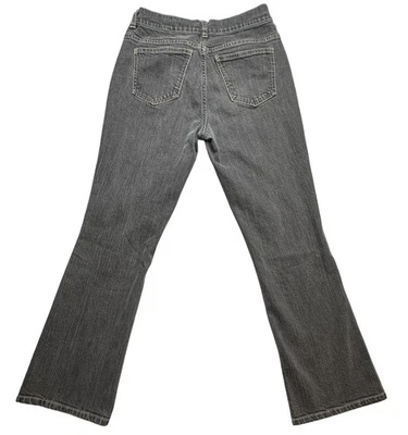 Pantalones de mezclilla DKNY Jeans Soho Jean para mujer 8 grises corte bota elásticos informales tiro medio Foto 1 de 4