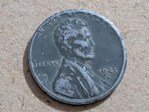 1943-S Steel Lincoln Wheat Cent - Circulated Uncertified  - Picture 1 of 2