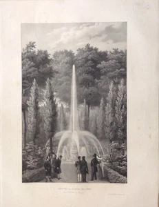 MADRID,Jardines  palacio de Aranjuez. Fuente  del cisne.  Brambilla,1833 - Imagen 1 de 1