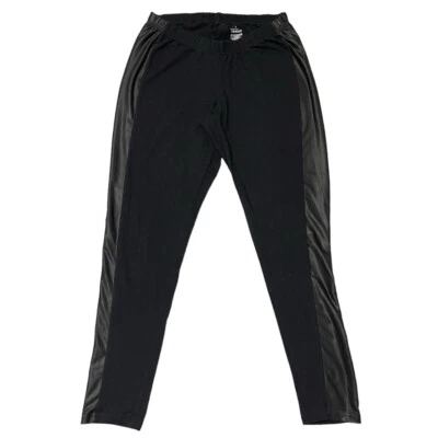 Leggings listradas de couro sintético Torrid preto escuro tamanho 1X - Imagem 1 de 4