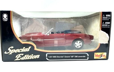 Maisto Special Edition ~ 1968 Chevrolet Camaro SS 396 Convertible Red 1:24 2007 - Image 1 of 4
