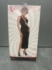 Sexy Abendkleid Tango Größe S schwarz seitlich geschlitzt Strass Party neu - Bild 1 von 11