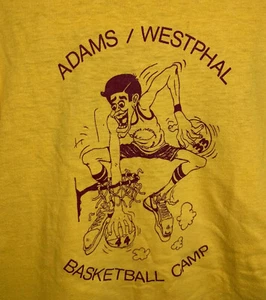 VTG Nike 1970's Champion Tee Tag Adams Westphal Basketball T-shirt 1980's Block - Picture 1 of 12