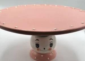 Johannna Parker Pink Snowman Cake Stand - Picture 1 of 5