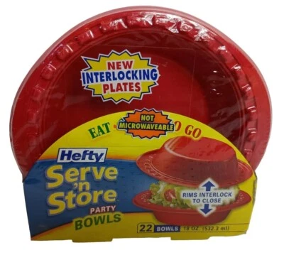 Hefty Serve N Store Party Bowls 22 Count 18 Oz. Each - Image 1 of 4