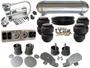 Complete Air Ride Suspension Kit - 1965-1970 Chevy Impala 1/4" LEVEL 1 - BCFAB - Foto 1 di 6