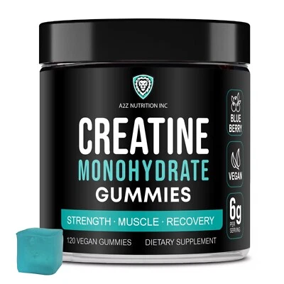 Creatine Monohydrate Gummies 6g Great For Workout And Recovery  120 Gummies NEW - Image 1 of 4