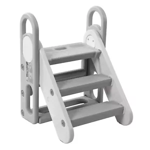 Foldable Kids Step Stool for Bathroom Sink Potty Training Learning Helper Stool - Picture 1 of 10