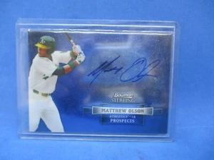 2012 Bowman Sterling Matt Olson On Card Auto RC A’s Braves #BSAP-MO Topps - Picture 1 of 2