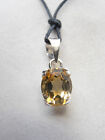 Silver Pendant 925 With Topaz Yellow Of Stickers Labels Dumbells - Charm Pendant