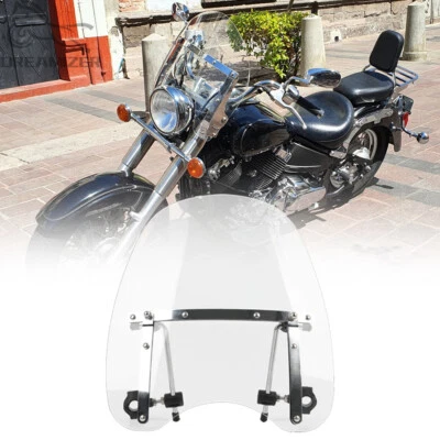 Parabrisas manillar para Yamaha V Star 650 XVS650 250 1100 18""x16"" Foto 1 de 4