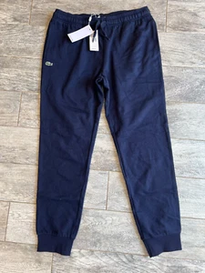 Izod Lacoste Joggers Tapered Fit Track Pants Sweatpants Large Blue Pockets NWT - Picture 1 of 9