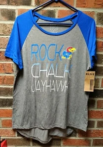 "Blue 84" NCAA Kansas Jayhawks Lightweight XL Damen T-Shirt Rock Chalk Jayhawk - Bild 1 von 4