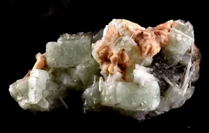 Green Apophyllite with stilbite & scolecite  psychic direction and guidance#6709 - Picture 1 of 12