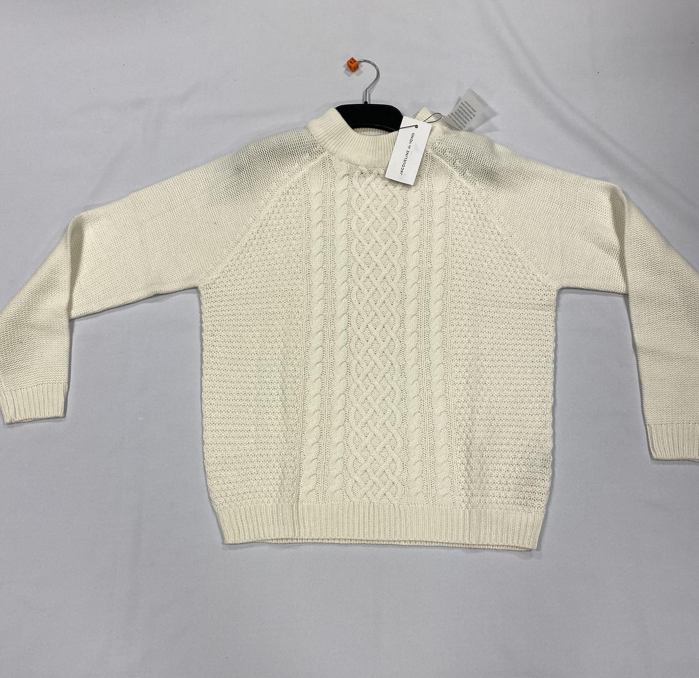 Jacqueline De Yong Cable Knit White 