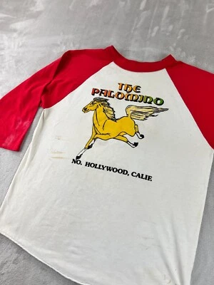 The Palomino Club North Hollywood CA T Shirt Vintage 70s Baseball Tee L Made USA - Image 1 of 4