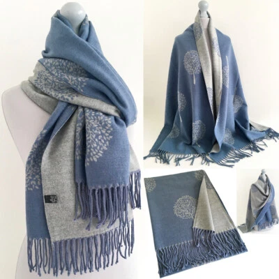 Tree of Life Cashmere Oversized Shawl Blanket Scarf Winter Wrap Long Scarf Large
