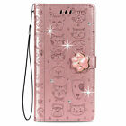 Bling Flip Leather Wallet Case Cover For Samsung Galaxy Models