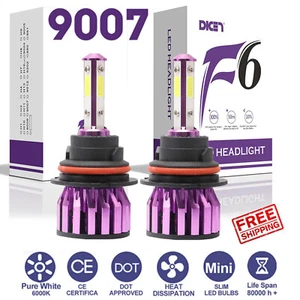 For MERCURY Grand Marquis 1998-2005 4-Side LED Headlight 9007 HB5 White Bulbs 6K - Picture 1 of 15