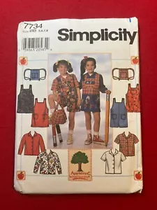 Simplicity 7734, taglia 5-8, maglione, pagliaccetto, camicia, borsa, non tagliato - Foto 1 di 2