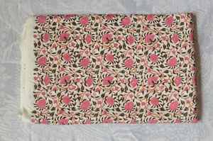 Print_801 Made Indian Handmade Art Floral Print Cotton Fabric By 2.5 Yard (2k24) - Picture 1 of 10