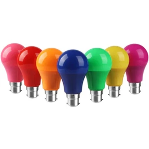 Colourful B22 Cap LED Lamp Bulb SMD 2835 Energy Saving A50 Bulbs for Stage Party - Picture 1 of 44