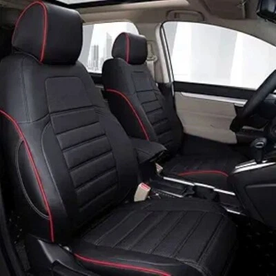 HKZ leather Custom Fit for CRV Car Seat Covers CRV 2017 -2022 new Black &red New - Image 1 of 4