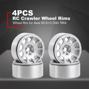 4PCS 2.2" Metal Beadlock Wheel Rim For 1/10 RC Scale Wraith SCX10 TRX4 D90 Car - Picture 1 of 12