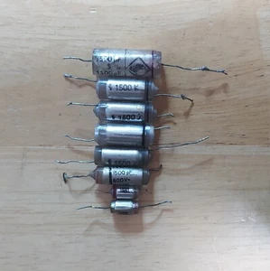 8x 1.5nF 1500pF Used Styroflex Polystyrene Capacitors - Picture 1 of 1