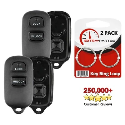 2 For 2007 2008 Toyota FJ Cruiser Keyless Car Remote Key Fob Shell Case Pad - Image 1 of 4