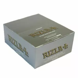 RIZLA SILVER KING SIZE SLIM ULTRA THIN CIGARETTE SMOKING ROLLING PAPERS ORIGINAL - Picture 1 of 2