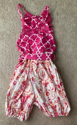 EEUC Custom Boutique Magenta, White and Orange One Piece, Size 2-3T, VVHTF - Image 1 of 2