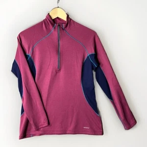 Pullover Patagonia Capilene para mujer talla pequeña capa base 3 1/4 cremallera púrpura simulado - Imagen 1 de 8