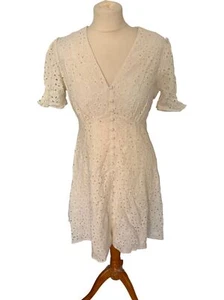 Forever New Saffron Mini Dress Porcelain Size 10 T2540 ZS101 - Picture 1 of 8
