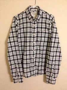 ABERCROMBIE & FITCH MUSCLE - MUSCLE BLUE AND WHITE CHECK SHIRT - L - Picture 1 of 3