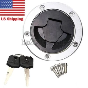 USA Fuel Gas Cap Cover Keys For Kawasaki Ninja 650 EX650 2006-2015 07 08 09 - Picture 1 of 8