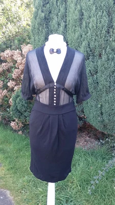 Bnwt TG Black Stretchy Pencil Midi Skirt Size 8 - Image 1 of 4