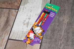 Vintage Garfield Bleistifte Schreibwaren Schulbedarf Met USA PFOTEN Neu - Bild 1 von 5