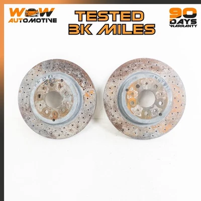 03-19 MASERATI GRANTURISMO REAR RIGHT LEFT WHEEL BRAKE DISC ROTORS SET OEM - Image 1 of 4