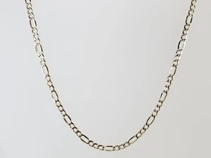 22 Zoll 10K Gelbgold 3,4 mm hohle Figarokette Halskette 3,9 g (AM1089080) - Bild 1 von 8