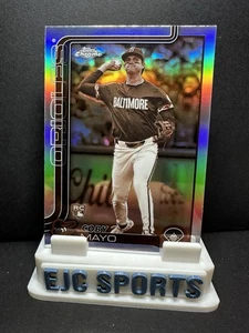 2025 Topps Chrome Baseball Coby Mayo RC rifrattore seppia - scheda Orioles #120 - Foto 1 di 2