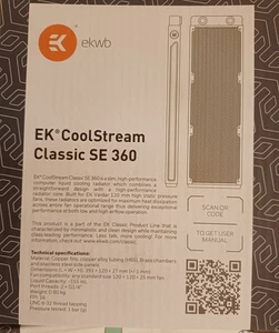EK Water Blocks EK-CoolStream SE 360 Classic schwarz Radiator 360mm - Bild 1 von 3
