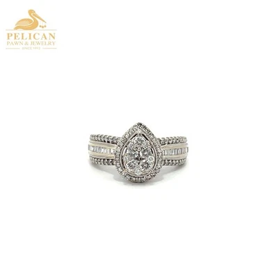 Women's 10KT Gold & Diamond Cluster Ring, .750CTW (ale-jls) (PPJ053840) - Image 1 of 4