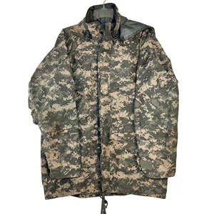 Camouflage Military Parka Jacket Camo Coat Nylon Hooded Cold Weather Medium - Picture 1 of 13