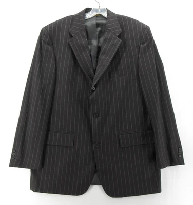 VINTAGE J Press Sport Coat Men 46 Long Gray Blazer Wool Pinstripe Jacket USA - Image 1 of 4