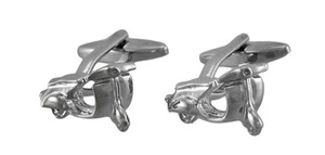 Zeckos Chrome Plated Scooter Cuff Links Cufflinks Mod - Imagen 1 de 3